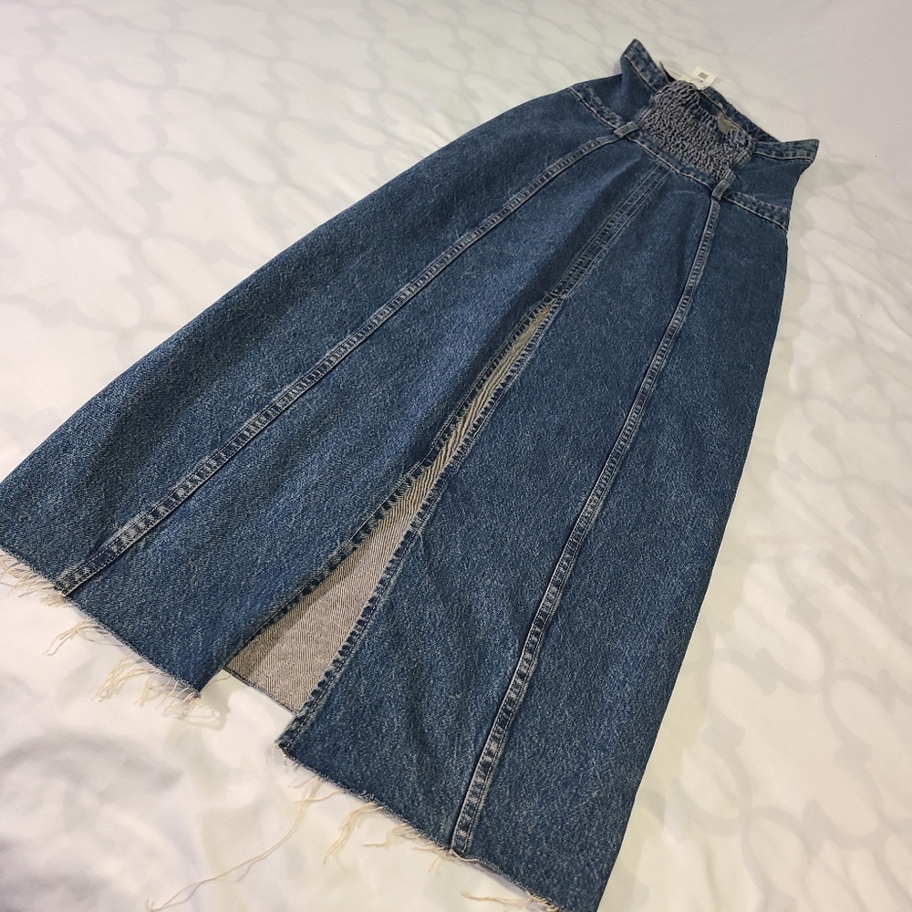 Zara Denim Button-Up Strapless Corset Maxi Dress NWT Size XS - Picture 15 of 16